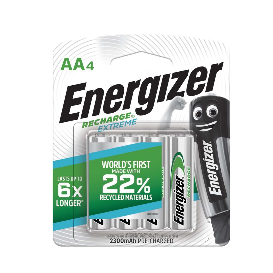 Energizer Recharge Extreme AA Battery 1.2V NiMH Pack 4