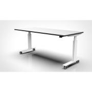 Phase Electric Sit Stand Desk On Castors 1800w x 750d x 640-1260mmh White Metal Frame Nat White Top