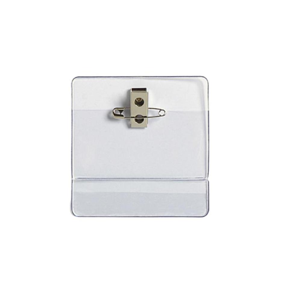 Rexel Exhibitors Pin And Clip Card Holder Clear Pack 10