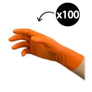 Ansell Microflex 93-856 Nitrile Exam Grade Hi Vis Disposable Gloves Extended Cuff Box 100