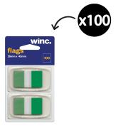 Winc Flags 25 x 43mm Green Pack 100