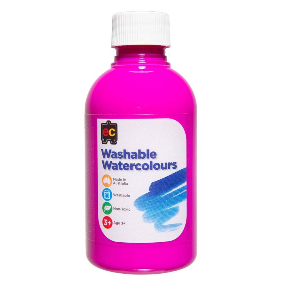 Educational Colours Washable Watercolour 250ml Pink Image