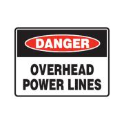 Brady 872036 Sign Danger Overhead Powerlines 600x450mm Polypropylene
