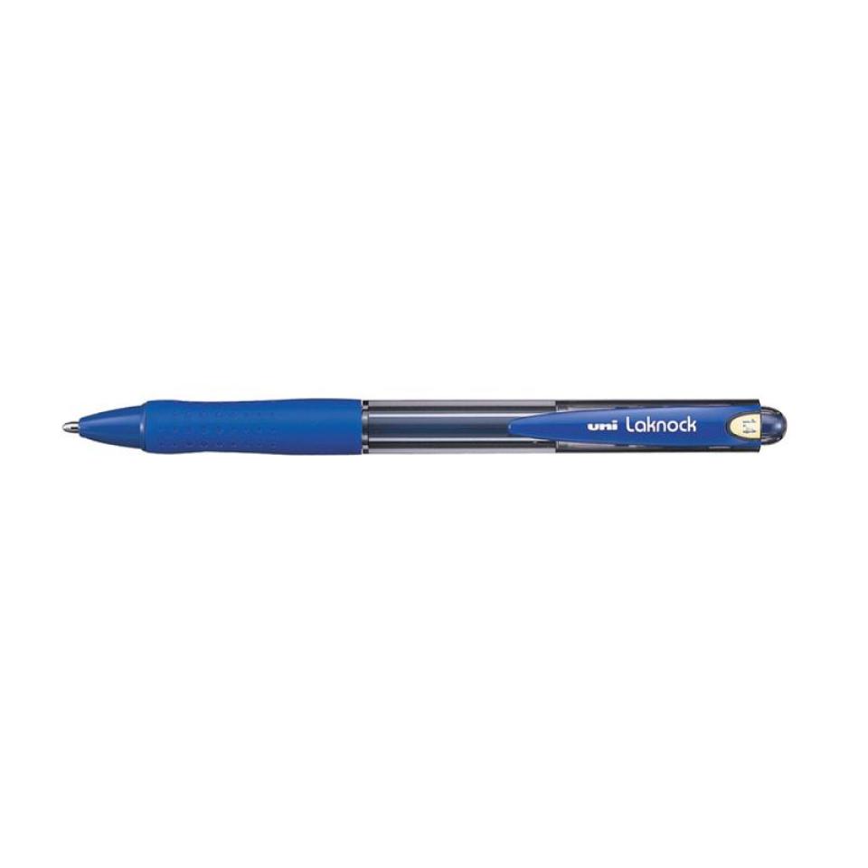 Uni-ball Laknock Retractable Ballpoint Pen Blue Box 12 |