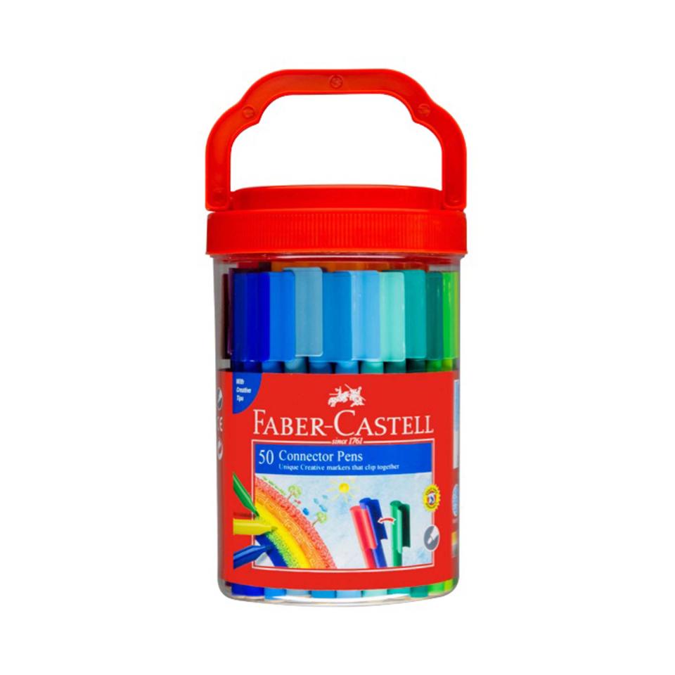 Faber-castell Connector Pens Assorted Colours Pack Of 50 | Winc