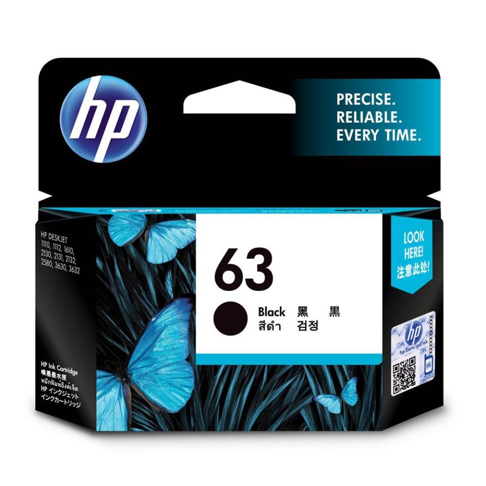 HP 63 Black Ink Cartridge - F6U62AA