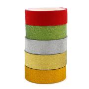 Xmas Glitter Foil Tape 10m 5 Pieces