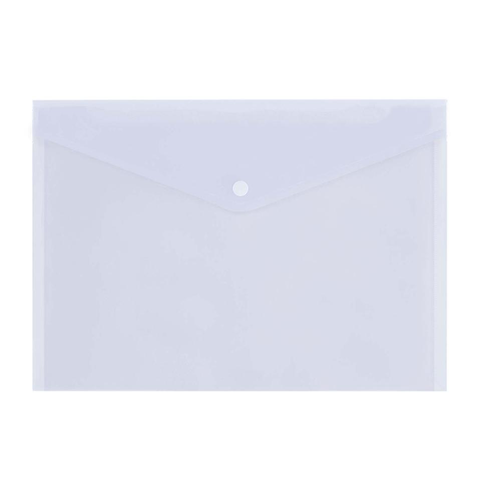 Winc Document Wallet Polypropylene Button A4 Clear