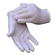 Safechoice Gloves Cotton Interlock Knit Hemmed White Mens Pair 12 Pack
