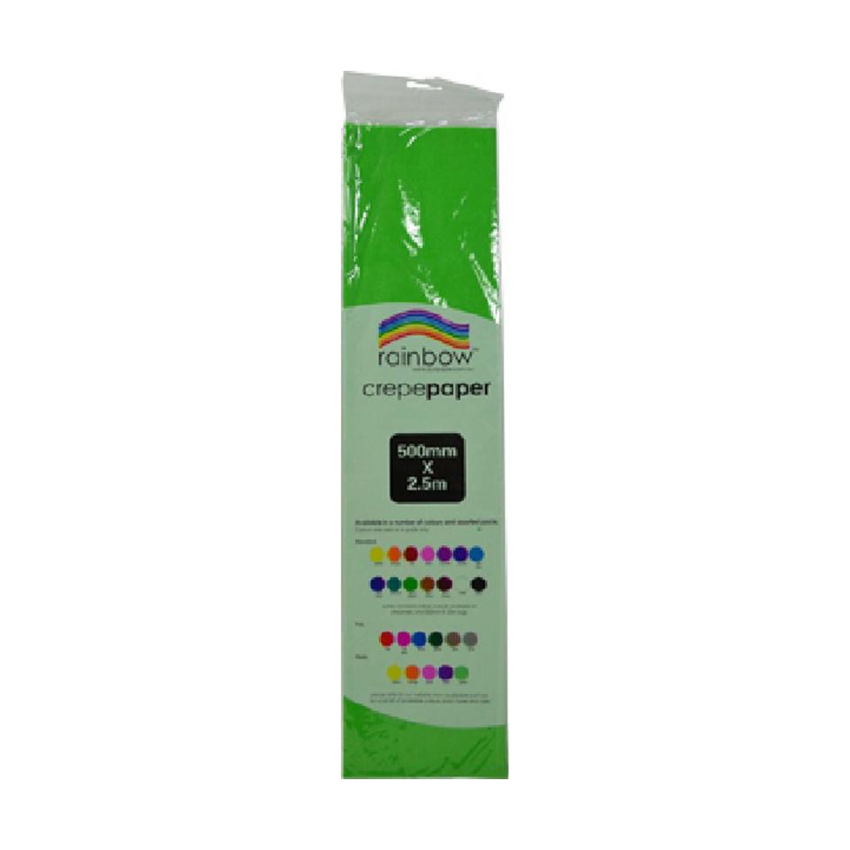 Rainbow Crepe Paper 500mmx2.5m Light Green