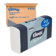 Kleenex Optimum Folded Paper Hand Towels 4456 20 Packs 2400 Towels