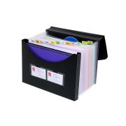 Marbig Expanding File With Storage Box 12 Pocket Black