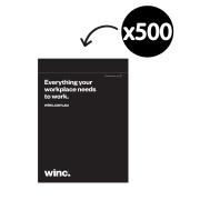 Winc Black 100% Recycled Mailer Bag 340mm X 440mm Carton 500