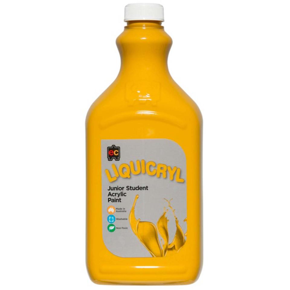 Educational Colours Liquicryl 2L Paint Yellow Ochre | Winc