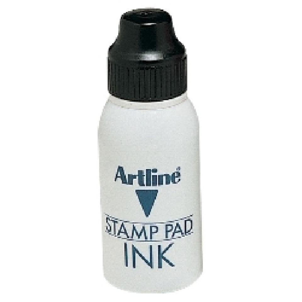 Artline 110501 Stamp Pad Ink 50ml Black Bottle Winc