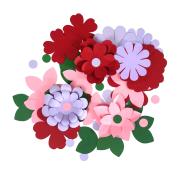 Quill Die Cut Shapes Flowers Pack 50