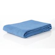 Cellular Blanket 100% Cotton Single Bed Blue