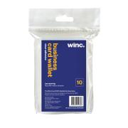 Winc Business Card Adhesive Pocket Top Opening Flap Closure Clear Pack 10