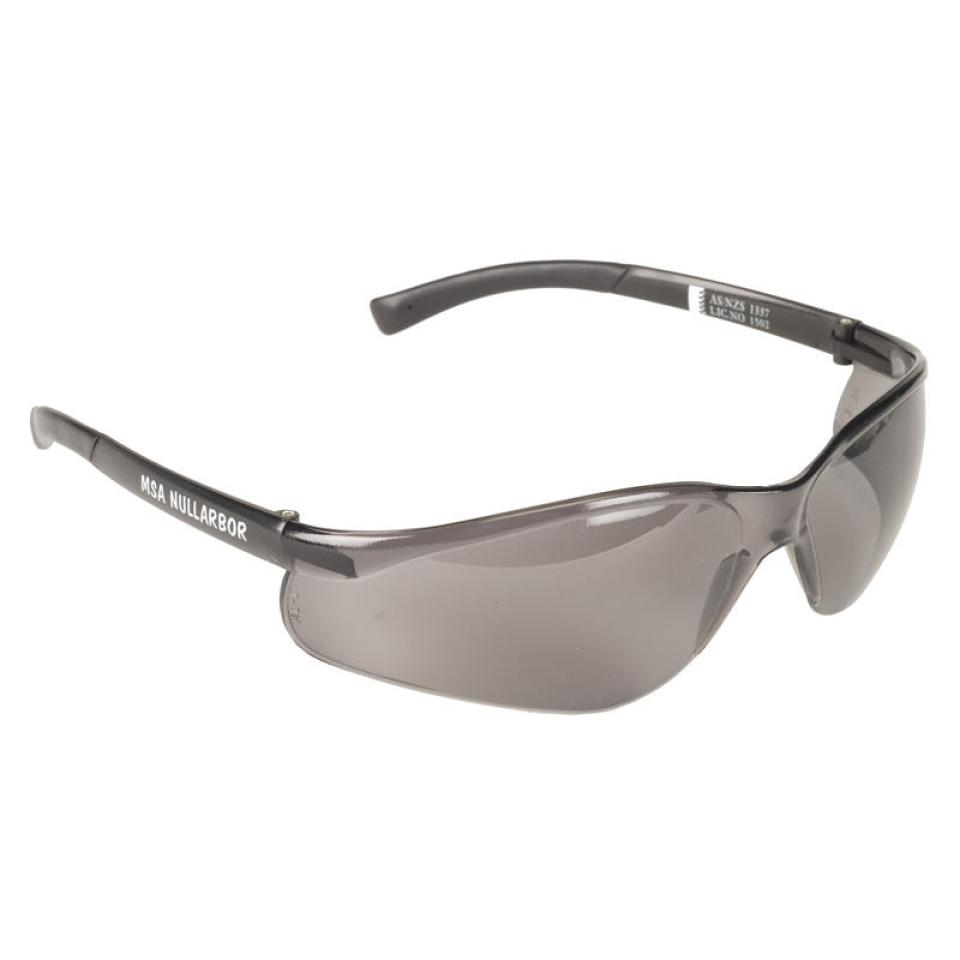 MSA 229207S Nullarbor Safety Glasses Black Frame Smoke Lens Each