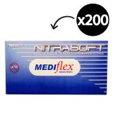 Mediflex Nitrasoft Nitrile Gloves Powder Free Medium Box 200