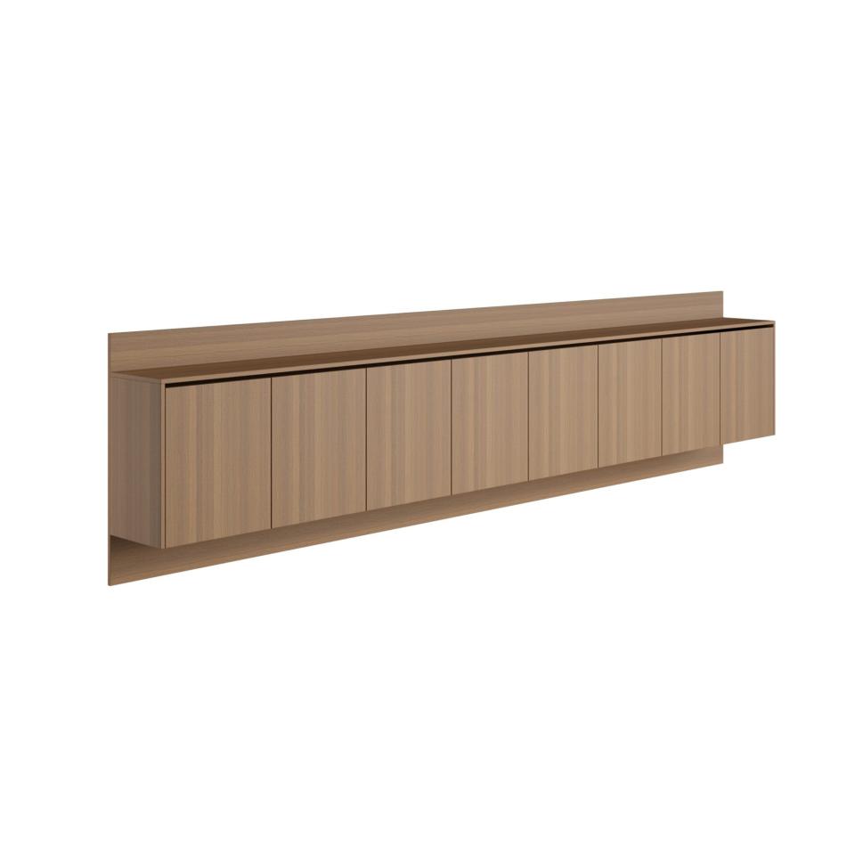 Floating Wall Credenza 2400w X 350d X 600h Elegant Oak