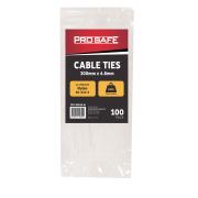 Pro Safe White Cable Ties 300mm X 4.8mm Pack 100