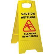 Sabco Wet Floor Cleaning In Progress Sign Sabc-2420a Small