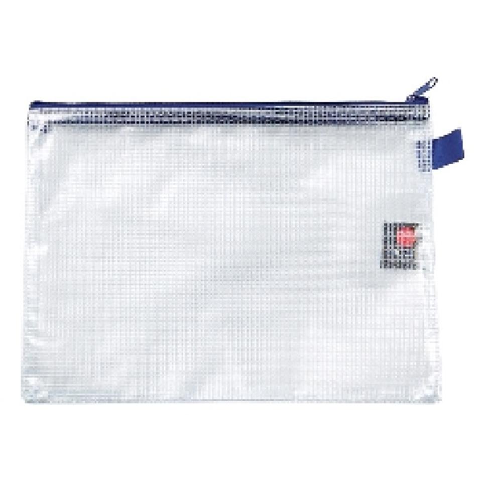 Winc Handy Pouch Plastic Pencil Case Mesh Zip A5 260 X 185mm Clear Winc