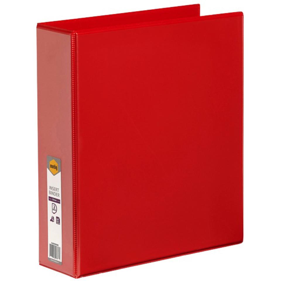 Marbig Enviro Clearview Insert Binder A4 50mm 2D Red | Winc