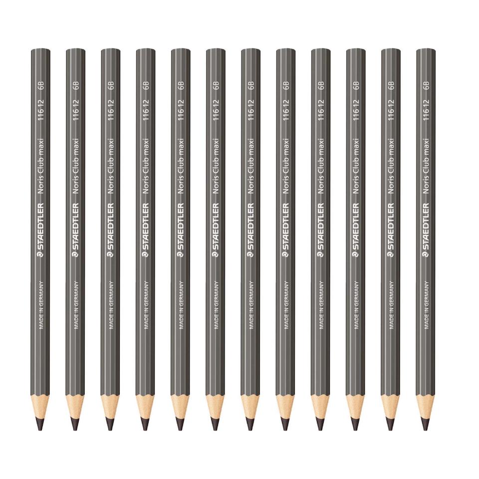 12 Sketching Artist Pencils For Drawing Kids Learn Graded Pencil 6B - 6H  Sketch