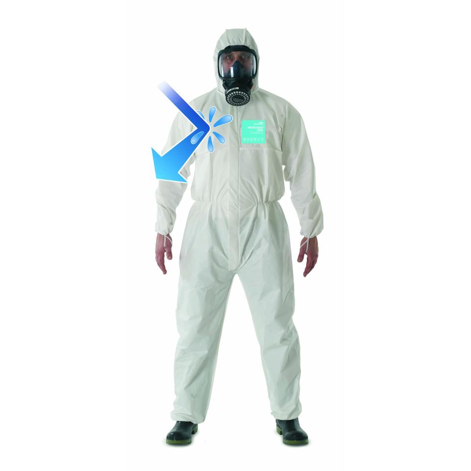 Microguard 2000 20-111 Disposable Coveralls White Size Large Each