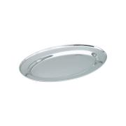 Chef Inox Stainless Steel Oval Rolled Edge Platter 400mm Box 12