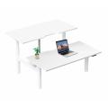 Thumbnail image of Buro Altri Height Adjustable B2B Desk 1500(W)x1600(D)x630-1280(H)mm Sq Leg White Fixed Cable Tray