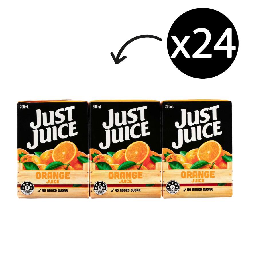 Just Juice Orange Juice 200ml Poppers Carton 24 Image