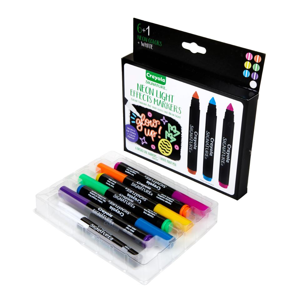 Crayola Signature Neon Light Effects Markers Pack 6+1