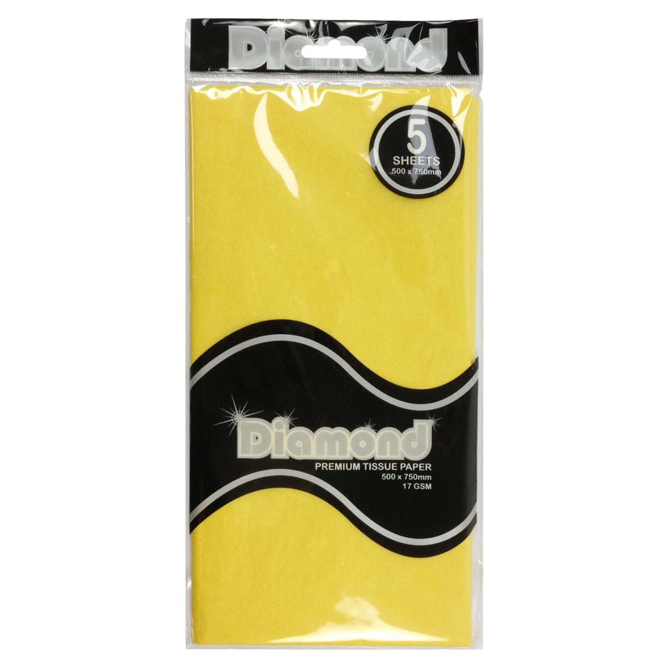 Diamond Tissue 5 Sheets 500 X 750mm Yellow 12 Pack Image