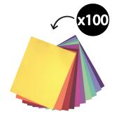 Cardboard 510X640mm 200gsm Assorted Colours Pack 100