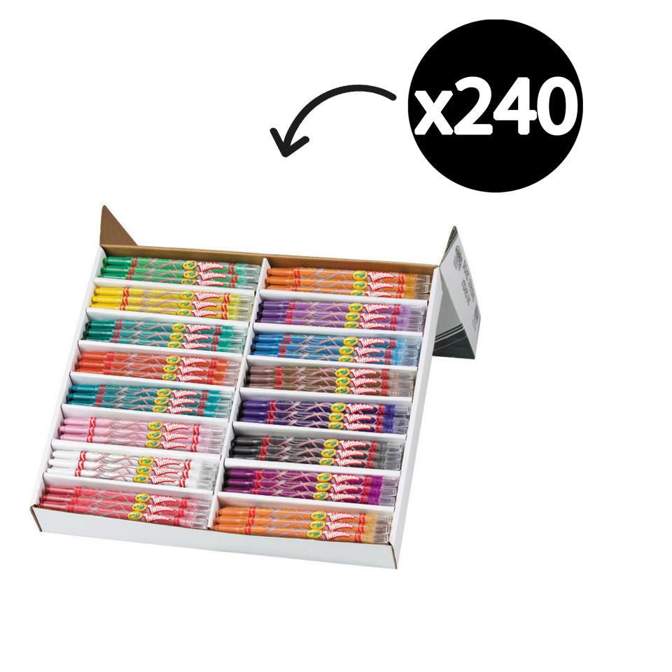 Twist-It Crayons Classpack - Pack of 240, Crayons