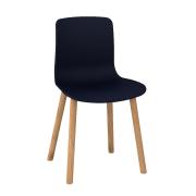 Dal Acti Visitor Chair with Timber Legs Navy Blue
