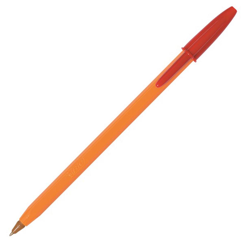 Bic Cristal Red Ballpoint Pen Vented Cap 0.7mm Fine Tip Image