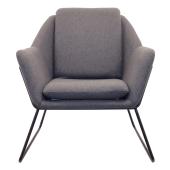 Rapid Line Single Cardinal Lounge Chair Charcoal Ash