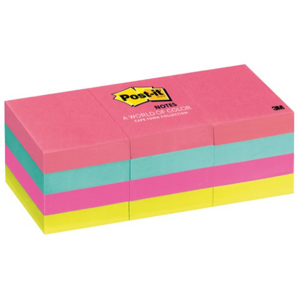 Post-It Cape Town Collection Sticky Notes Pack 12 | Winc