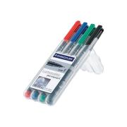 Staedtler Lumocolor Universal Permanent OHP Pen Fine Set 4