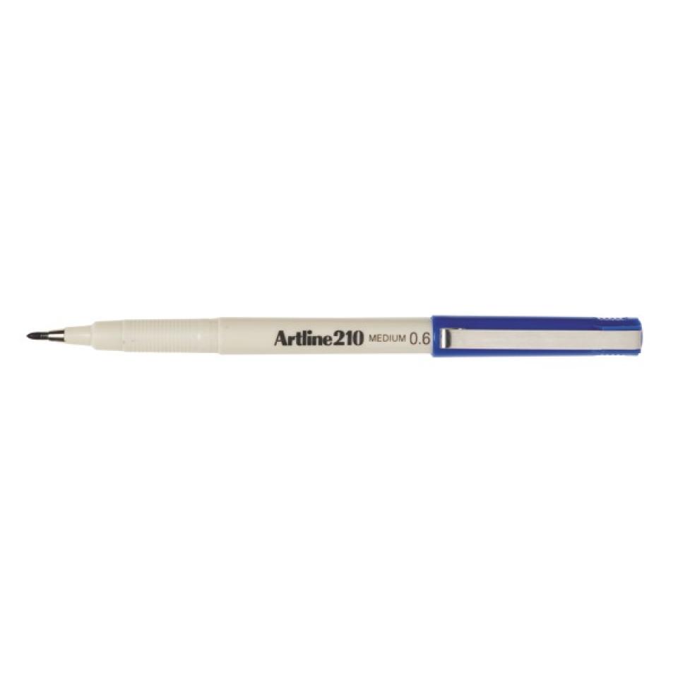 Artline 210 Fineline Pen 0.6mm Medium Tip Blue