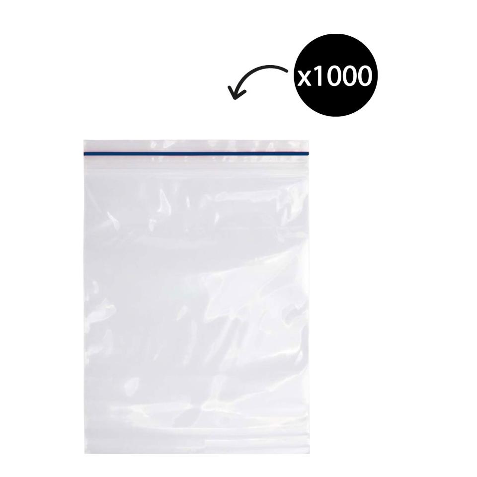 Austar Press Seal Bag Blue Stripe 50mm X 75mm 50um Carton 1000