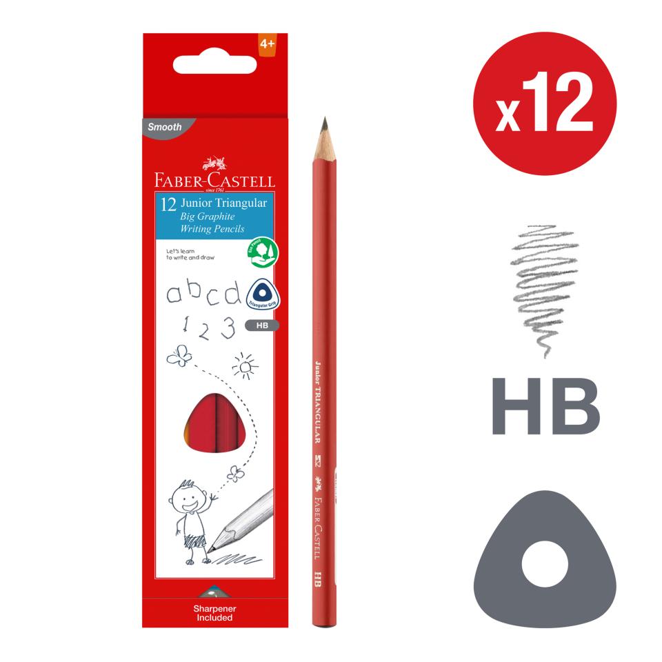Junior Triangular Graphite Pencils HB - Box of 12 Image
