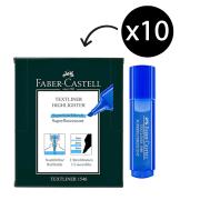 Faber-castell Textliner Ice Highlighter Chisel Tip Blue Pack 10
