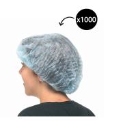 Disposable Crimped Hairnet 21'' Blue Carton 1000