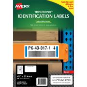 Avery Triplebond Label White L6140 40up 45.7 x 25.4mm Pkt 10