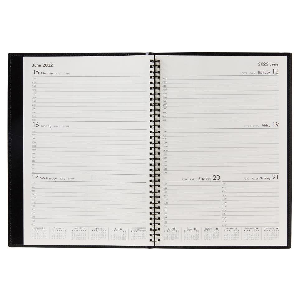 Winc 2022 Wiro Diary A5 Week to View Black | Winc